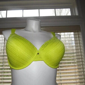 NWT ASHLEY  STEWART T-Shirt Yellow Underwire Bra Size 46C